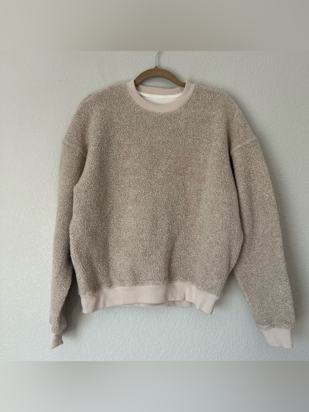Outdoor Voices Megafleece Wool Sherpa Crew in Cream